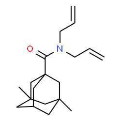 ChemSpider 2D Image | N,N-Diallyl-3,5-dimethyl-1-adamantanecarboxamide | C19H29NO