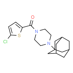 ChemSpider 2D Image | [4-(Adamantan-1-yl)-1-piperazinyl](5-chloro-2-thienyl)methanone | C19H25ClN2OS