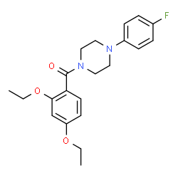 ChemSpider 2D Image | (2,4-Diethoxyphenyl)[4-(4-fluorophenyl)-1-piperazinyl]methanone | C21H25FN2O3