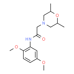ChemSpider 2D Image | N-(2,5-Dimethoxyphenyl)-2-(2,6-dimethyl-4-morpholinyl)acetamide | C16H24N2O4