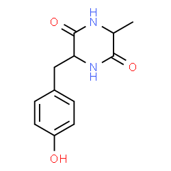 ChemSpider 2D Image | 3-(4-Hydroxybenzyl)-6-methyl-2,5-piperazinedione  | C12H14N2O3