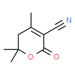 ChemSpider 2D Image | 4,6,6-Trimethyl-2-oxo-5,6-dihydro-2H-pyran-3-carbonitrile | C9H11NO2