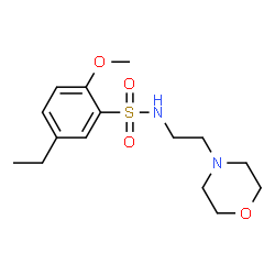 ChemSpider 2D Image | 5-Ethyl-2-methoxy-N-[2-(4-morpholinyl)ethyl]benzenesulfonamide | C15H24N2O4S
