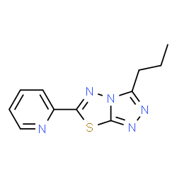 ChemSpider 2D Image | 3-Propyl-6-(2-pyridinyl)[1,2,4]triazolo[3,4-b][1,3,4]thiadiazole | C11H11N5S