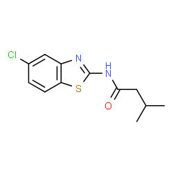 ChemSpider 2D Image | N-(5-Chloro-1,3-benzothiazol-2-yl)-3-methylbutanamide | C12H13ClN2OS
