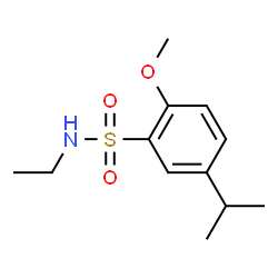 ChemSpider 2D Image | N-Ethyl-5-isopropyl-2-methoxybenzenesulfonamide | C12H19NO3S