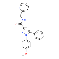 ChemSpider 2D Image | 1-(4-Methoxyphenyl)-5-phenyl-N-(2-pyridinylmethyl)-1H-1,2,4-triazole-3-carboxamide | C22H19N5O2