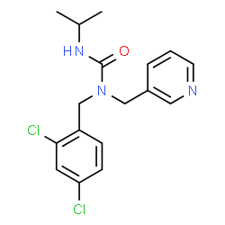 ChemSpider 2D Image | 1-(2,4-Dichlorobenzyl)-3-isopropyl-1-(3-pyridinylmethyl)urea | C17H19Cl2N3O