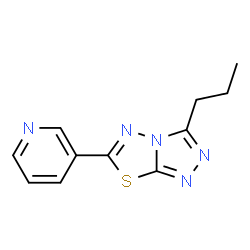 ChemSpider 2D Image | 3-Propyl-6-(3-pyridinyl)[1,2,4]triazolo[3,4-b][1,3,4]thiadiazole | C11H11N5S
