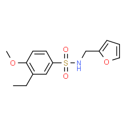ChemSpider 2D Image | 3-Ethyl-N-(2-furylmethyl)-4-methoxybenzenesulfonamide | C14H17NO4S