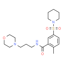 ChemSpider 2D Image | 2-Methyl-N-[3-(4-morpholinyl)propyl]-5-(1-piperidinylsulfonyl)benzamide | C20H31N3O4S