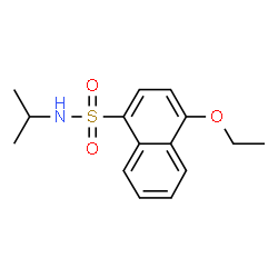 ChemSpider 2D Image | 4-Ethoxy-N-isopropyl-1-naphthalenesulfonamide | C15H19NO3S