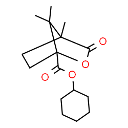ChemSpider 2D Image | Cyclohexyl 4,7,7-trimethyl-3-oxo-2-oxabicyclo[2.2.1]heptane-1-carboxylate | C16H24O4
