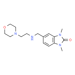 ChemSpider 2D Image | 1,3-Dimethyl-5-({[2-(4-morpholinyl)ethyl]amino}methyl)-1,3-dihydro-2H-benzimidazol-2-one | C16H24N4O2