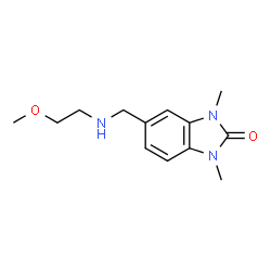 ChemSpider 2D Image | 5-{[(2-methoxyethyl)amino]methyl}-1,3-dimethyl-1,3-benzodiazol-2-one | C13H19N3O2
