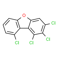 ChemSpider 2D Image | 1,2,3,9-TETRACHLORODIBENZOFURAN | C12H4Cl4O