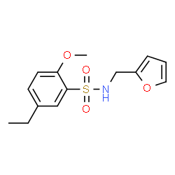 ChemSpider 2D Image | 5-Ethyl-N-(2-furylmethyl)-2-methoxybenzenesulfonamide | C14H17NO4S
