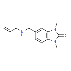 ChemSpider 2D Image | 5-[(Allylamino)methyl]-1,3-dimethyl-1,3-dihydro-2H-benzimidazol-2-one | C13H17N3O