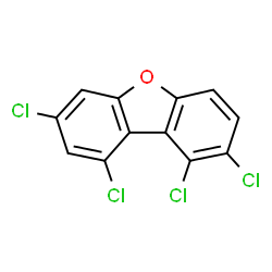 ChemSpider 2D Image | 1,2,7,9-TETRACHLORODIBENZOFURAN | C12H4Cl4O