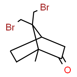 ChemSpider 2D Image | 7,7-Bis(bromomethyl)-1-methylbicyclo[2.2.1]heptan-2-one | C10H14Br2O