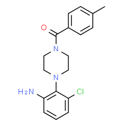 ChemSpider 2D Image | [4-(2-Amino-6-chlorophenyl)-1-piperazinyl](4-methylphenyl)methanone | C18H20ClN3O
