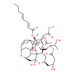 ChemSpider 2D Image | (1S,3S,5Z,11S,12S,13E,15S,17R,21S,23R,25S)-25-Acetoxy-1,11,21-trihydroxy-17-[(1R)-1-hydroxyethyl]-5,13-bis(2-methoxy-2-oxoethylidene)-10,10,26,26-tetramethyl-19-oxo-18,27,28,29-tetraoxatetracyclo[21.3
.1.1~3,7~.1~11,15~]nonacos-8-en-12-yl (2E,4E)-2,4-octadienoate | C47H68O17