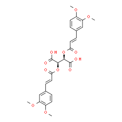 ChemSpider 2D Image | (2R,3R)-2,3-Bis{[(2E)-3-(3,4-dimethoxyphenyl)-2-propenoyl]oxy}succinic acid | C26H26O12