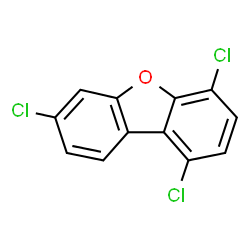 ChemSpider 2D Image | 1,4,7-TRICHLORODIBENZOFURAN | C12H5Cl3O