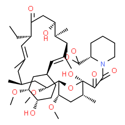 ChemSpider 2D Image | (1R,9S,12S,13R,14S,17R,21S,23R,24R,25S,27R)-17-Ethyl-1,14-dihydroxy-12-{(1E)-1-[(1S,3R,4S)-4-hydroxy-3-methoxycyclohexyl]-1-propen-2-yl}-23,25-dimethoxy-13,19,21,27-tetramethyl-11,28-dioxa-4-azatricyc
lo[22.3.1.0~4,9~]octacos-18-ene-2,3,10,16-tetrone | C43H69NO12