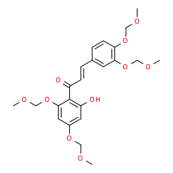 ChemSpider 2D Image | (2E)-3-[3,4-Bis(methoxymethoxy)phenyl]-1-[2-hydroxy-4,6-bis(methoxymethoxy)phenyl]-2-propen-1-one | C23H28O10