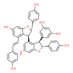 ChemSpider 2D Image | (+)-trans-miyabenol C | C42H32O9