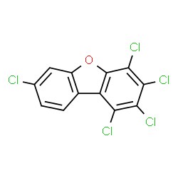 ChemSpider 2D Image | 1,2,3,4,7-PENTACHLORODIBENZOFURAN | C12H3Cl5O