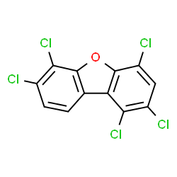 ChemSpider 2D Image | 1,2,4,6,7-PENTACHLORODIBENZOFURAN | C12H3Cl5O