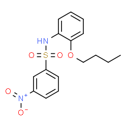 ChemSpider 2D Image | N-(2-Butoxyphenyl)-3-nitrobenzenesulfonamide | C16H18N2O5S