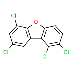 ChemSpider 2D Image | 1,2,6,8-TETRACHLORODIBENZOFURAN | C12H4Cl4O
