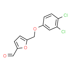 ChemSpider 2D Image | 5-[(3,4-Dichlorophenoxy)methyl]-2-furaldehyde | C12H8Cl2O3