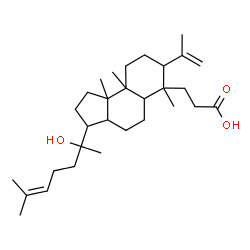 ChemSpider 2D Image | 3-[3-(2-Hydroxy-6-methyl-5-hepten-2-yl)-7-isopropenyl-6,9a,9b-trimethyldodecahydro-1H-cyclopenta[a]naphthalen-6-yl]propanoic acid | C30H50O3