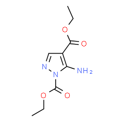 ChemSpider 2D Image | Diethyl 5-amino-1H-pyrazole-1,4-dicarboxylate | C9H13N3O4