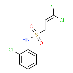 ChemSpider 2D Image | 3,3-Dichloro-N-(2-chlorophenyl)-2-propene-1-sulfonamide | C9H8Cl3NO2S