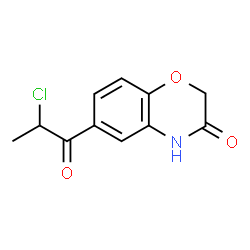 ChemSpider 2D Image | 6-(2-Chloropropanoyl)-2H-1,4-benzoxazin-3(4H)-one | C11H10ClNO3
