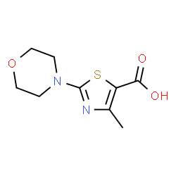 ChemSpider 2D Image | 4-Methyl-2-(4-morpholinyl)-1,3-thiazole-5-carboxylic acid | C9H12N2O3S