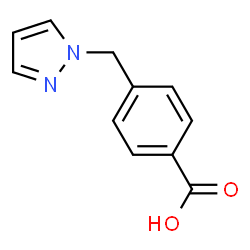 ChemSpider 2D Image | 4-(1H-Pyrazol-1-ylmethyl)benzoic acid | C11H10N2O2