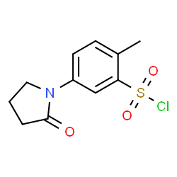 ChemSpider 2D Image | 2-Methyl-5-(2-oxo-1-pyrrolidinyl)benzenesulfonyl chloride | C11H12ClNO3S