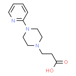 ChemSpider 2D Image | 3-[4-(2-Pyridinyl)-1-piperazinyl]propanoic acid | C12H17N3O2