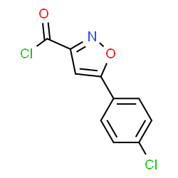 ChemSpider 2D Image | 5-(4-chlorophenyl)isoxazole-3-carbonyl chloride | C10H5Cl2NO2