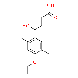 ChemSpider 2D Image | 4-(4-Ethoxy-2,5-dimethylphenyl)-4-hydroxybutanoic acid | C14H20O4