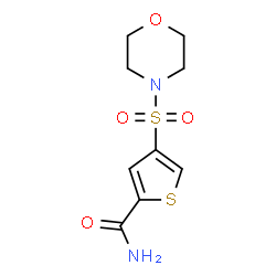 ChemSpider 2D Image | 4-(4-Morpholinylsulfonyl)-2-thiophenecarboxamide | C9H12N2O4S2