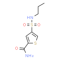 ChemSpider 2D Image | 4-(Propylsulfamoyl)-2-thiophenecarboxamide | C8H12N2O3S2