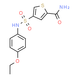 ChemSpider 2D Image | 4-[(4-Ethoxyphenyl)sulfamoyl]-2-thiophenecarboxamide | C13H14N2O4S2