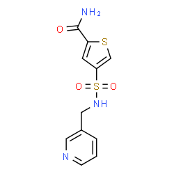 ChemSpider 2D Image | 4-[(3-Pyridinylmethyl)sulfamoyl]-2-thiophenecarboxamide | C11H11N3O3S2